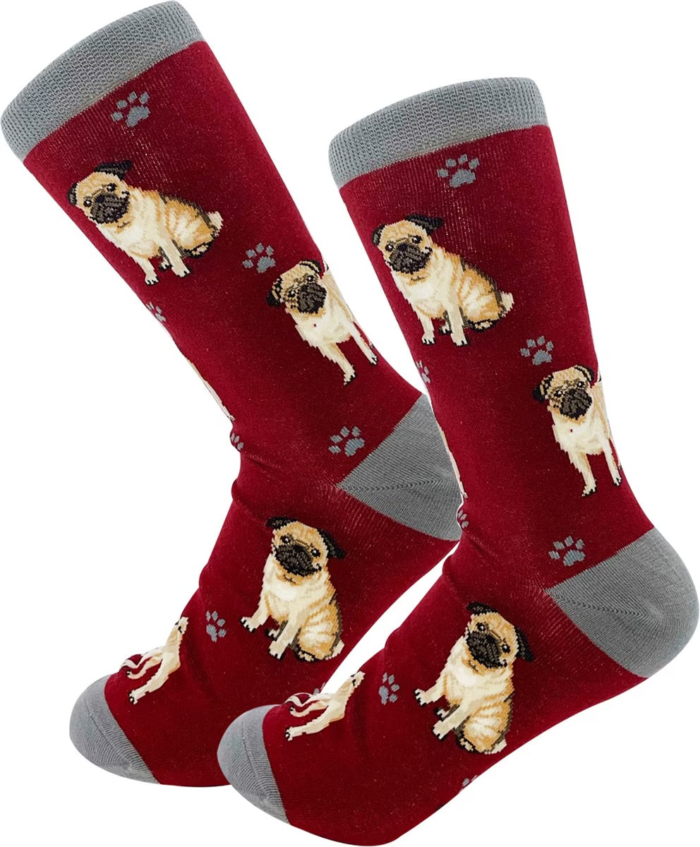 PUG DOG Adult Unisex Socks By E&S Pets Choose Style