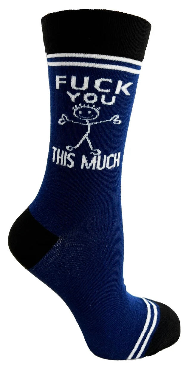 HEY NOW Brand By Fabdaz Unisex FUCK YOU THIS MUCH Socks - Novelty Socks And Slippers