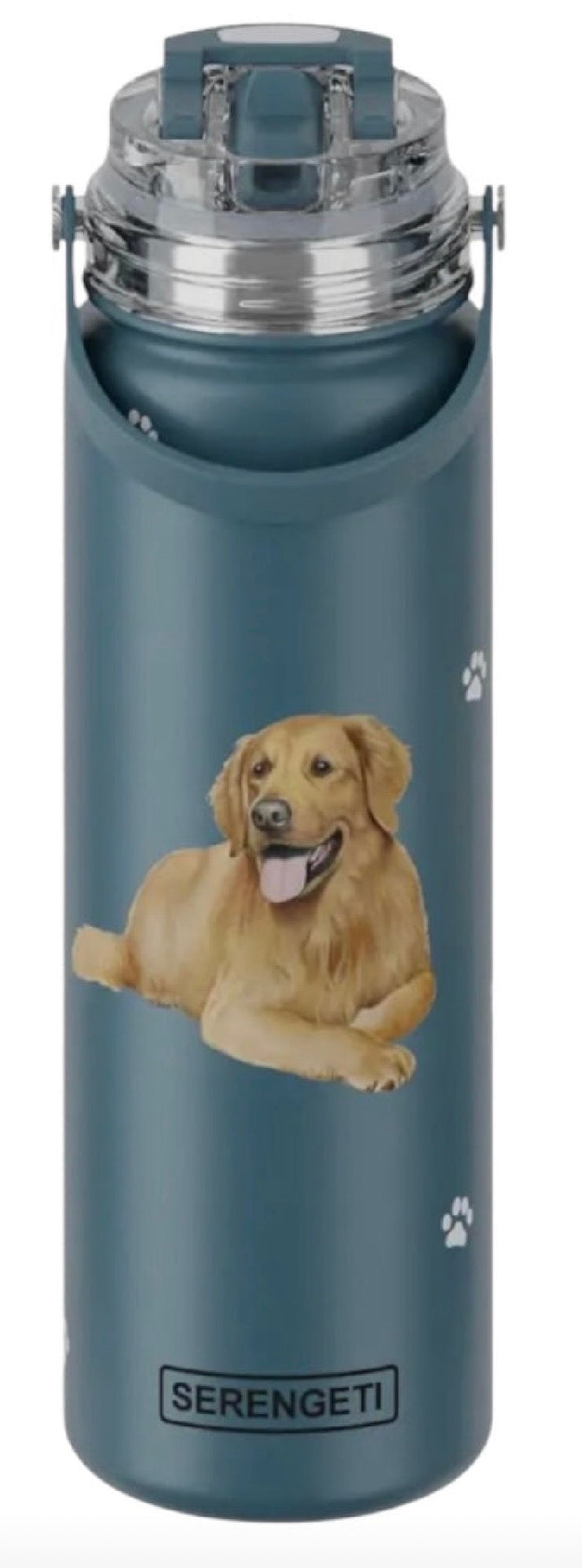 Dog & Cat Stainless Steel 24 Oz. Water Bottle By E&S Pets (Choose Breed) - Novelty Socks And Slippers
