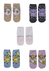 POKÉMON Star Ladies 5 Pair Of No Show Socks Pokeball - Novelty Socks And Slippers