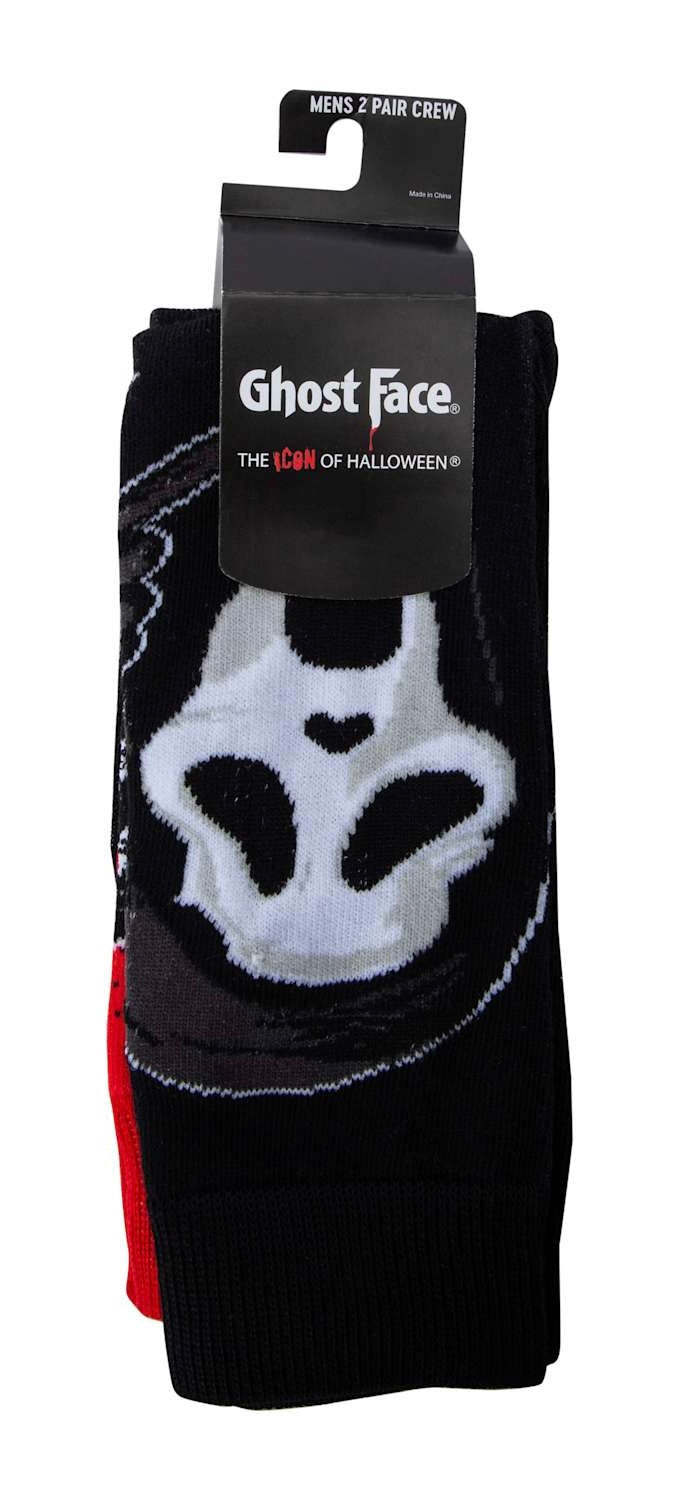 SCREAM The Movie Men’s GHOSTFACE 2 Pair Of Socks - Novelty Socks And Slippers