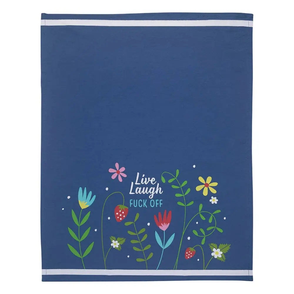 LIVE LAUGH FUCK OFF Kitchen Tea Towel FUNATIC Brand