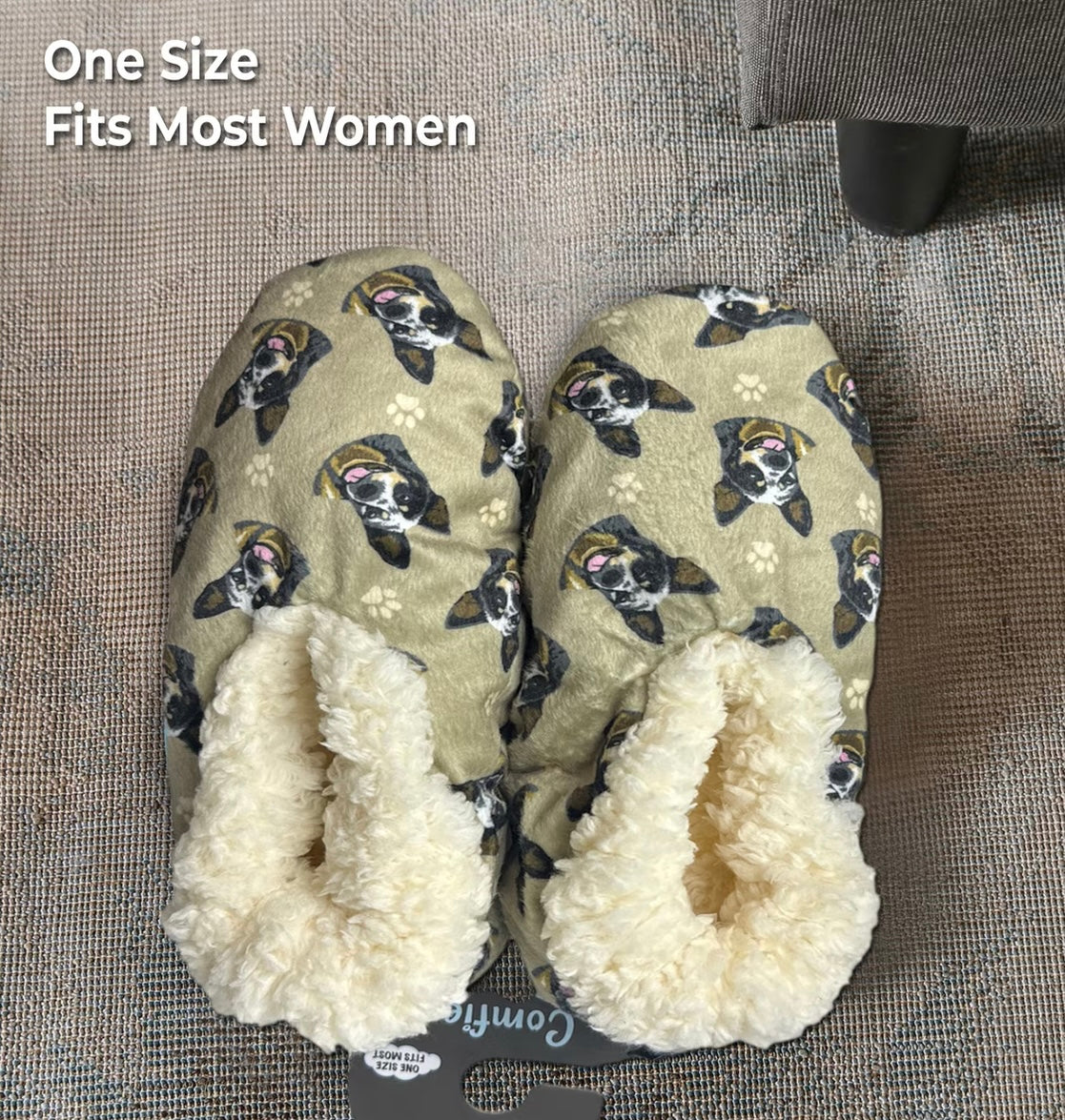 AUSTRALIAN CATTLE Dog Ladies Non-Slip Slippers COMFIES BRAND By E&S Pets - Novelty Socks And Slippers