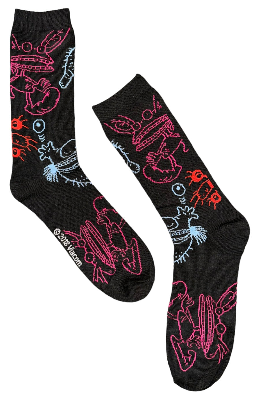 AAAHHH Real Monsters Men’s ICKIS & OBLINA Socks NICKELODEON - Novelty Socks And Slippers