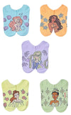 DISNEY PRINCESS Ladies 5 Pair Of No Show Socks BELLE, TIANA, ARIEL, RAPUNZEL, MOANA - Novelty Socks And Slippers