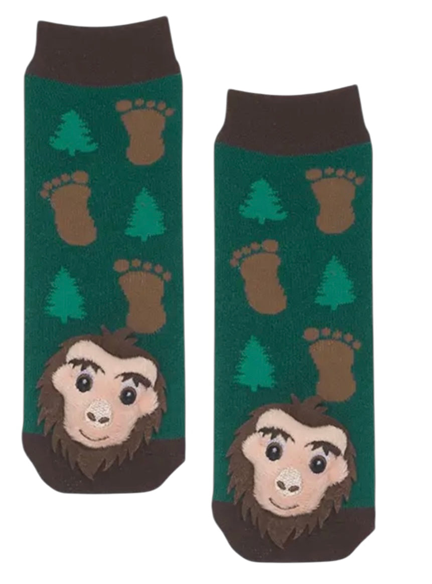 MESSY MOOSE Brand Unisex Baby BIG FOOT SASQUATCH Gripper Bottom Socks - Novelty Socks And Slippers