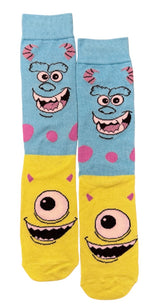 DISNEY MONSTERS INC. Men’s SULLEY & MIKE WAZOWSKI Socks - Novelty Socks And Slippers