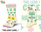 COOL SOCKS Brand Unisex THE LESS I CARE THE HAPPIER I AM Socks - Novelty Socks And Slippers