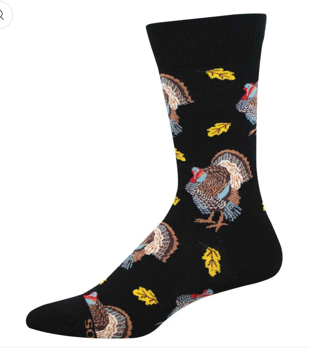 BIG TURKEY Men’s Thanksgiving Turkey Socks SOCKSMITH Brand - Novelty Socks And Slippers