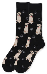 PARQUET BRAND MEN’S GOLDEN RETRIEVER DOG SOCKS (CHOOSE COLOR) - Novelty Socks And Slippers