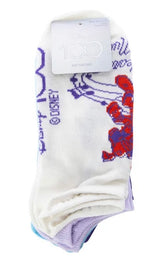 DISNEY 100 Years Ladies 5 Pair Of No Show Socks LUMIERE, ELSA, SCAT CAT - Novelty Socks And Slippers