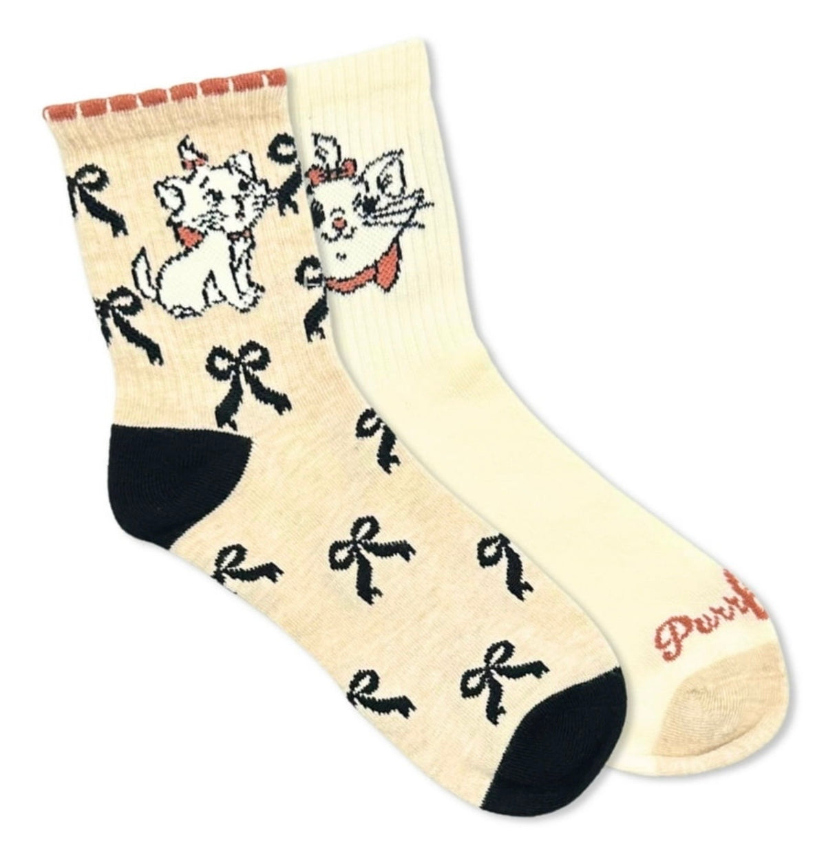 DISNEY THE ARISTOCATS Ladies 2 Pair Of MARIE THE CAT Socks