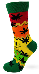 FABDAZ BRAND LADIES MARIJUANA SOCKS ‘INHALE THE GOOD SHIT EXHALE THE BAD SHIT’ - Novelty Socks for Less