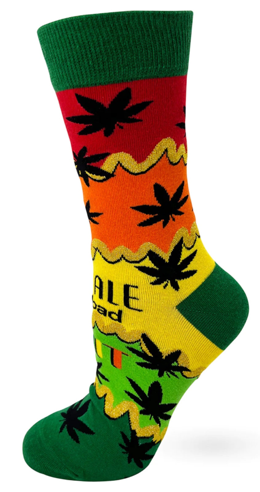 FABDAZ BRAND LADIES MARIJUANA SOCKS ‘INHALE THE GOOD SHIT EXHALE THE BAD SHIT’ - Novelty Socks for Less
