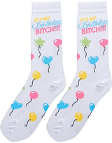 COOL SOCKS BRAND Ladies BIRTHDAY Socks 'IT’S MY BIRTHDAY BITCH’ - Novelty Socks for Less
