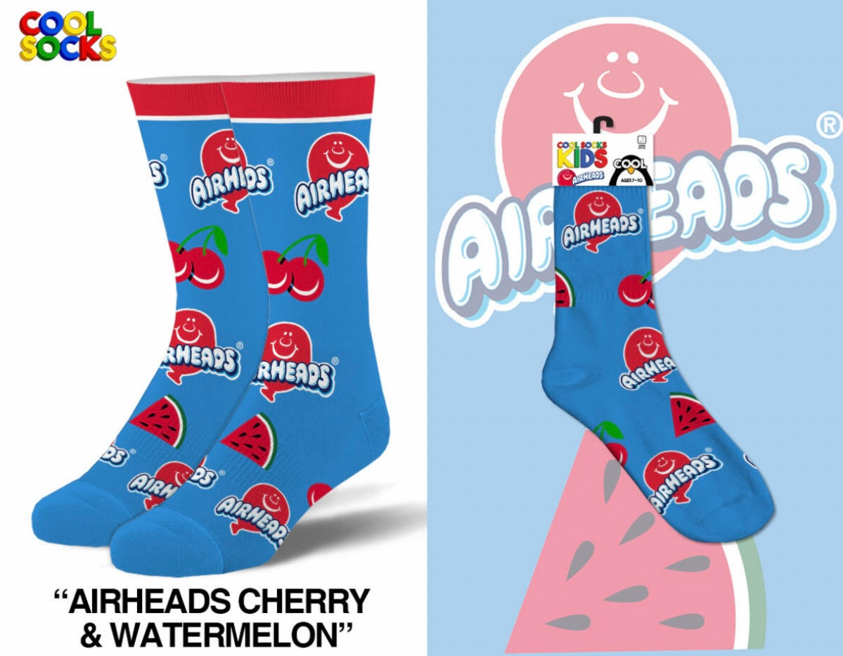 AIRHEADS Candy Unisex Kids Socks Ages 7-10 COOL SOCKS Brand - Novelty Socks And Slippers