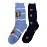 SPONGEBOB SQUAREPANTS Mens 2 PAIR Socks MR. KRABS & PLANKTON