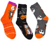 DISNEY THE NIGHTMARE BEFORE CHRISTMAS LADIES 3 Pair Of HALLOWEEN SOCKS JACK & SALLY - Novelty Socks And Slippers