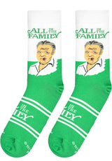 ALL IN THE FAMILY TV SHOW MEN’S ARCHIE BUNKER SOCKS COOL SOCKS BRAND - Novelty Socks And Slippers