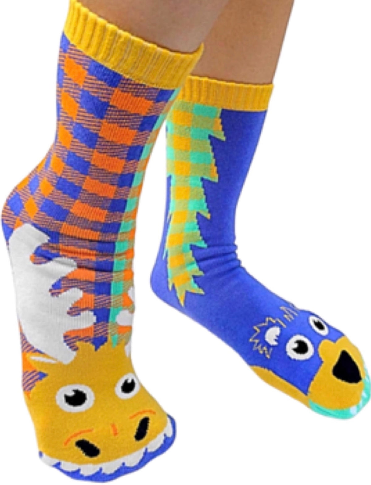 PALS SOCKS Brand Unisex Toddler-Adult MOOSE & BEAR Gripper Bottom Socks (CHOOSE SIZE) - Novelty Socks And Slippers