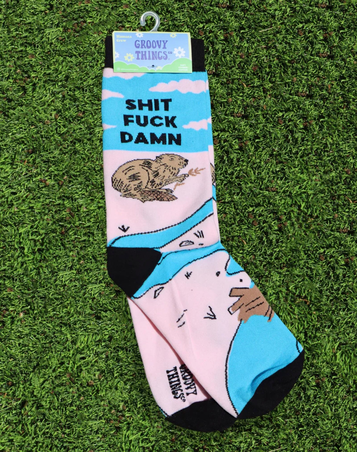 GROOVY THINGS Brand Ladies SHIT FUCK DAMN Socks - Novelty Socks And Slippers