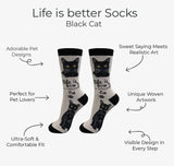 BLACK CAT Adult Unisex Socks By E&S Pets Choose Style