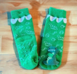 DINOSAUR Unisex Toddler Gripper Bottom Socks Fits 6-48 Months MESSY MOOSE Brand - Novelty Socks And Slippers