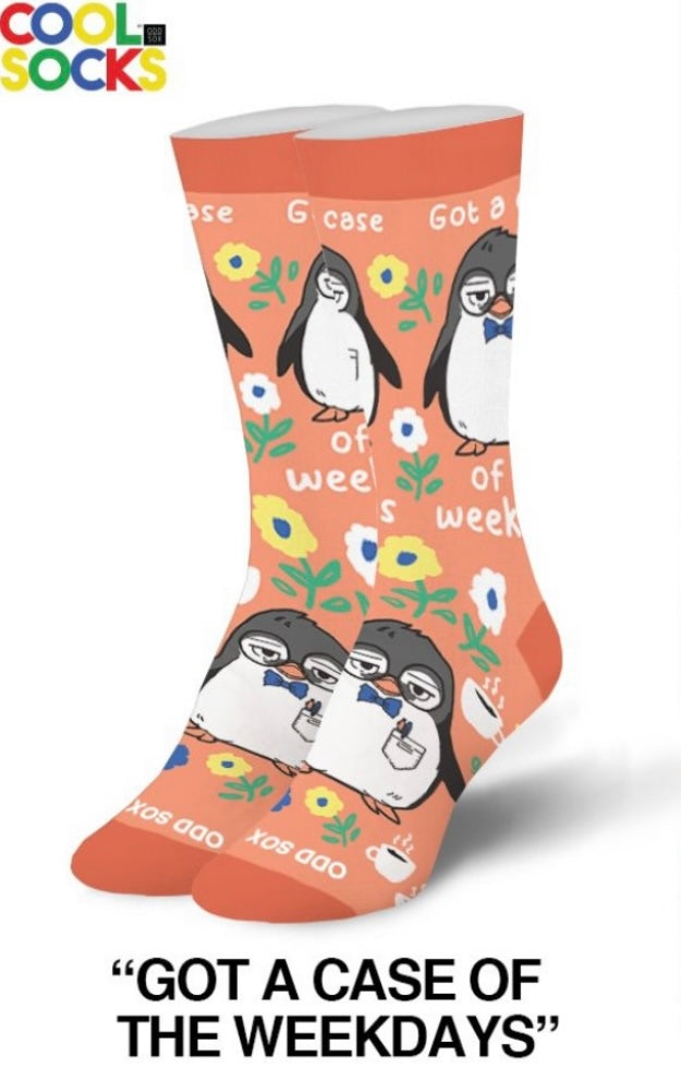 COOL SOCKS Brand Unisex GOT A CASE OF THE WEEKDAYS Socks Medium Feet - Novelty Socks And Slippers
