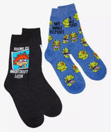 RUGRATS Men’s 2 Pair Of Socks CHUCKIE SELFIE ‘FEELING CUTE MIGHT DELETE LATER’ - Novelty Socks And Slippers