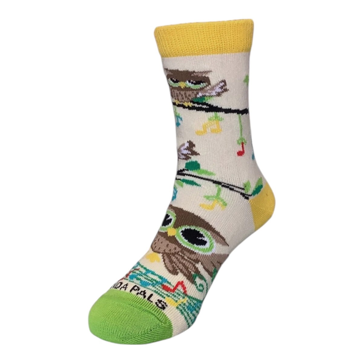 MUSICAL OWL Unisex Kids Socks Age 5-7 Shoe Size 12-2 SOCK PANDA Brand - Novelty Socks And Slippers
