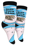 GROOVY THINGS CO. Brand Ladies SHIT FUCK DAMN Socks - Novelty Socks And Slippers