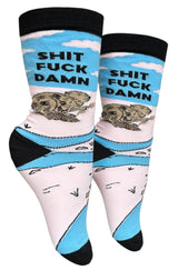 GROOVY THINGS CO. Brand Ladies SHIT FUCK DAMN Socks - Novelty Socks And Slippers
