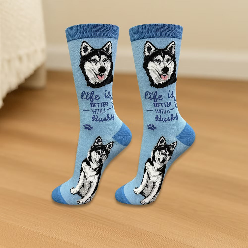 SIBERIAN HUSKY Dog Adult Unisex Socks By E&S Pets Choose Style