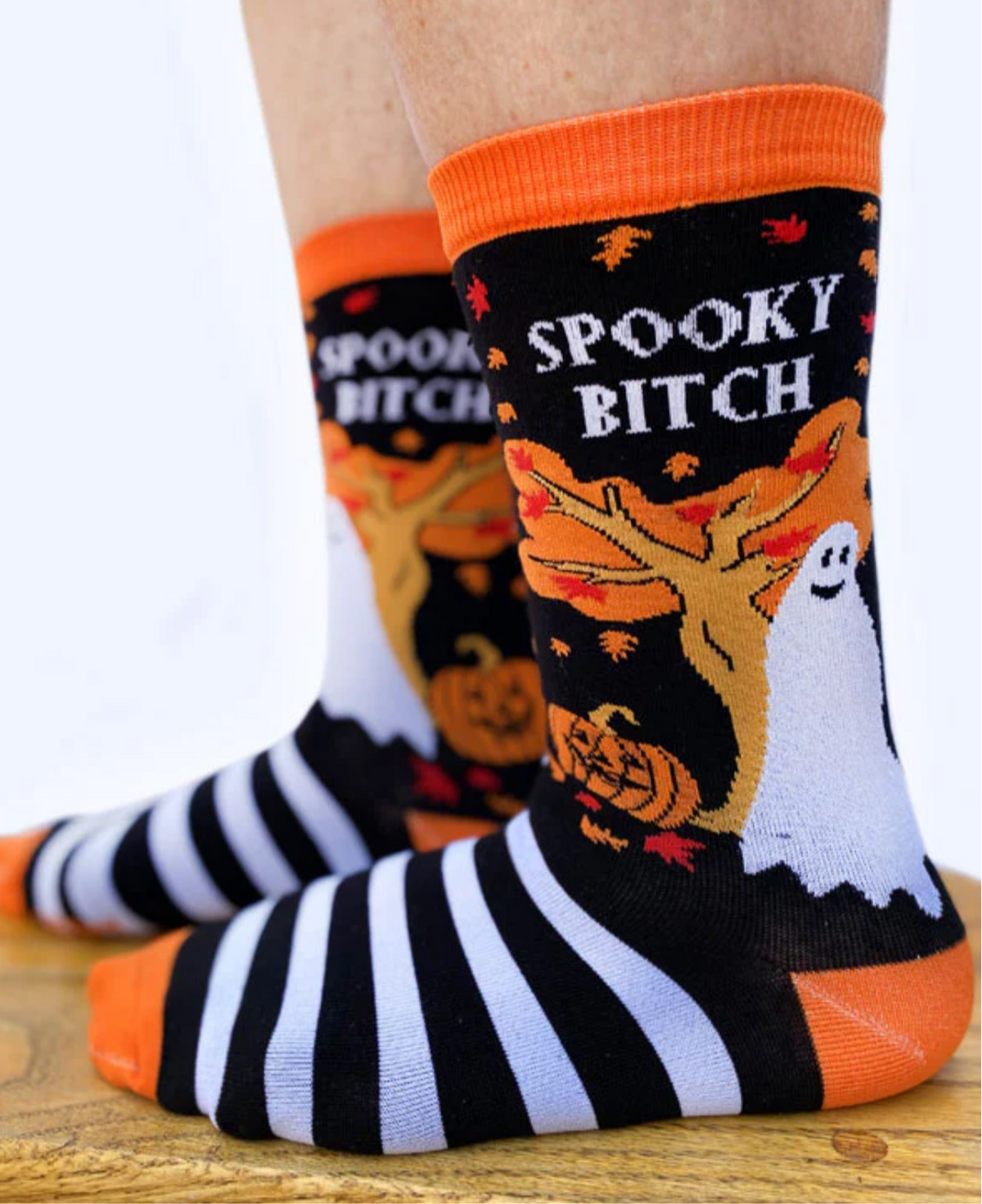 GROOVY THINGS Co Brand Ladies HALLOWEEN Socks ‘SPOOKY BITCH’ - Novelty Socks And Slippers