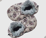 SILVER GRAY TABBY CAT Ladies Non-Slip Slippers COMFIES BRAND By E&S Pets - Novelty Socks And Slippers