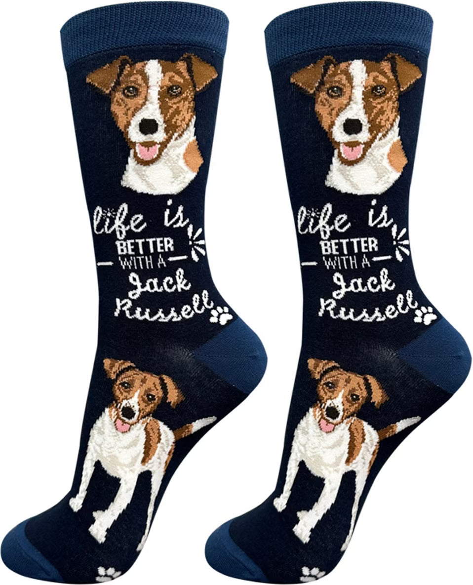 JACK RUSSELL Dog Adult Unisex Socks By E&S Pets Choose Style