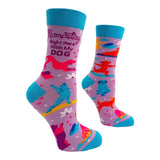 NAMASTAY RIGHT HERE WITH MY DOG Ladies Socks Fabdaz Brand