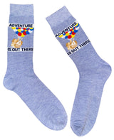Disney’s UP Mens Socks CARL & ELLIE’S HOUSE ‘ADVENTURE IS OUT THERE’ - Novelty Socks And Slippers