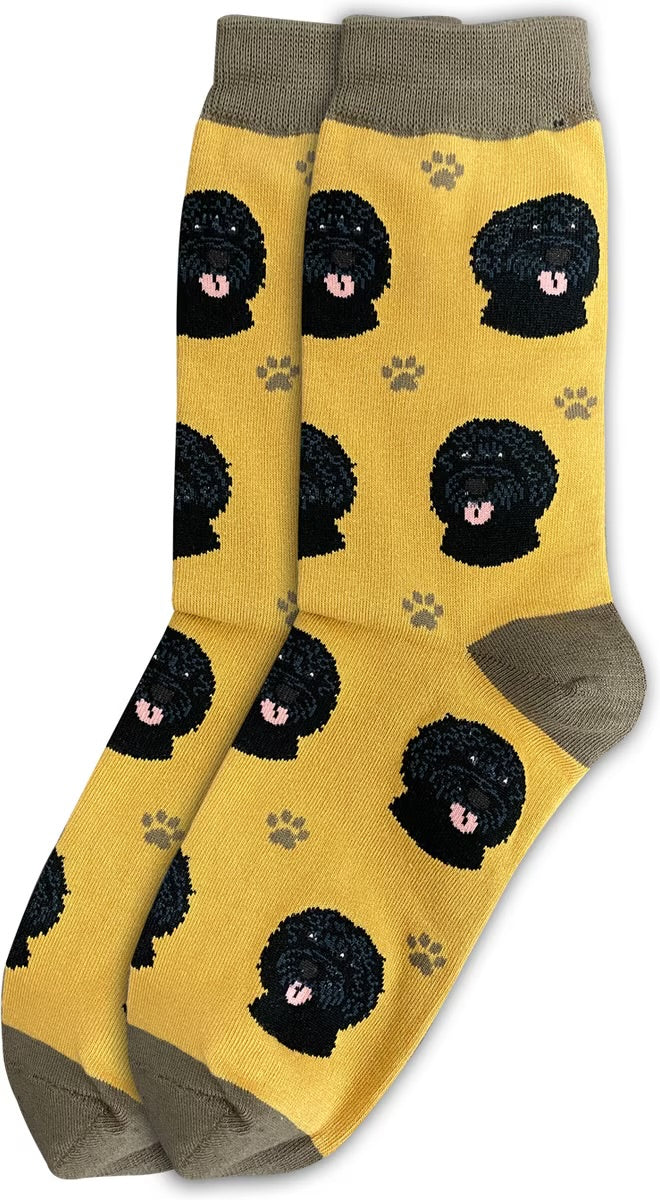 BLACK LABRADOODLE Dog Adult Unisex Socks By E&S Pets Choose Style