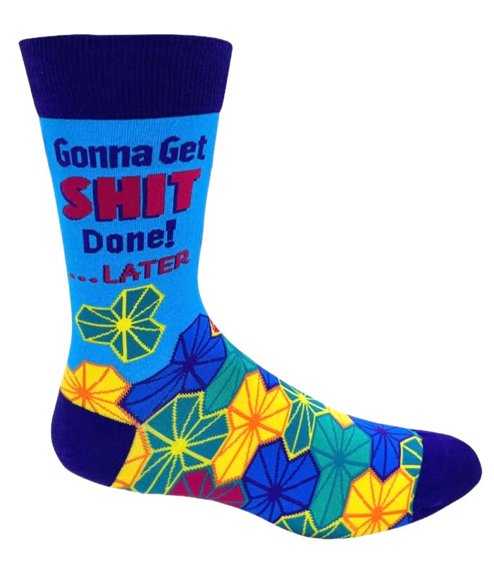FABDAZ Brand Men’s GONNA GET SHIT DONE!… LATER Socks - Novelty Socks And Slippers