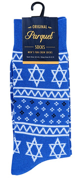 PARQUET Brand Men’s STAR OF DAVID HANUKKAH Socks - Novelty Socks for Less