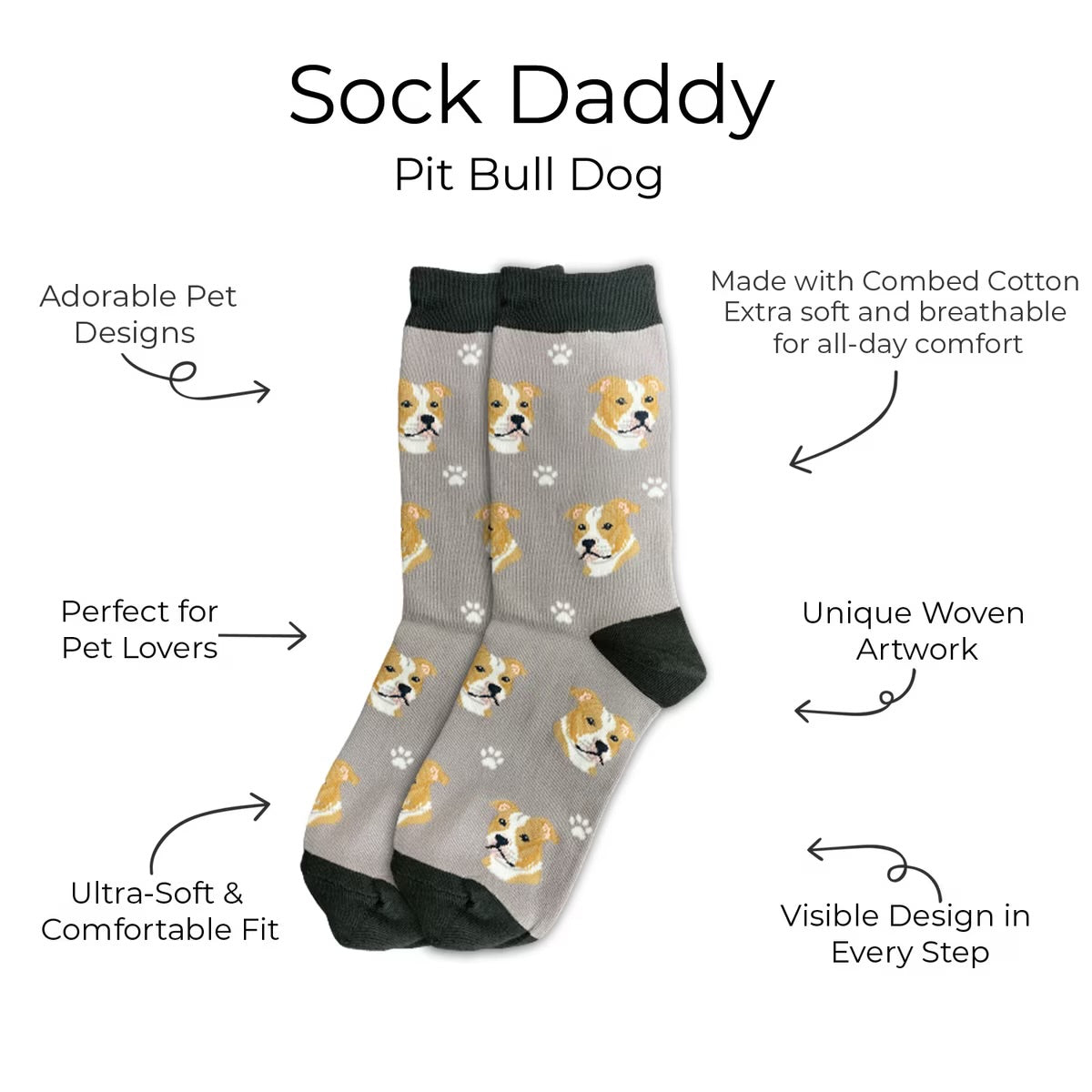 PIT BULL Dog Adult Unisex Socks By E&S Pets Choose Style