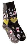 POKER, BLACKJACK, CASINO Men’s 2 Pair Of Socks FOOZYS Brand
