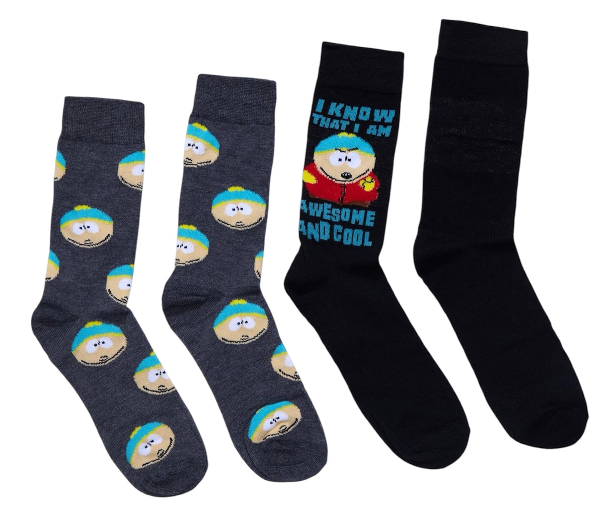 SOUTH PARK MEN’S 2 PAIR OF SOCKS ‘I KNOW THAT I AM AWESOME & COOL’
