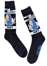 BEAVIS & BUTT-HEAD Men’s Socks 'ARE YOU THREATENING ME?' - Novelty Socks And Slippers