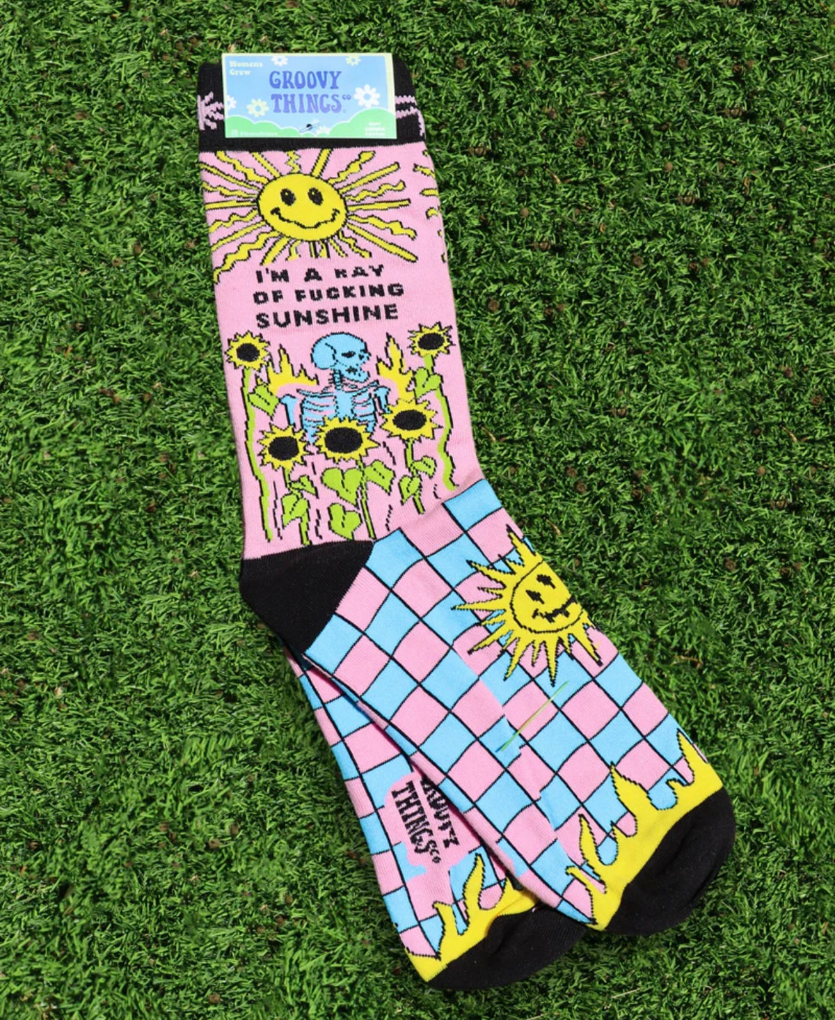 GROOVY THINGS Brand Ladies I’M A RAY OF FUCKING SUNSHINE Socks - Novelty Socks And Slippers