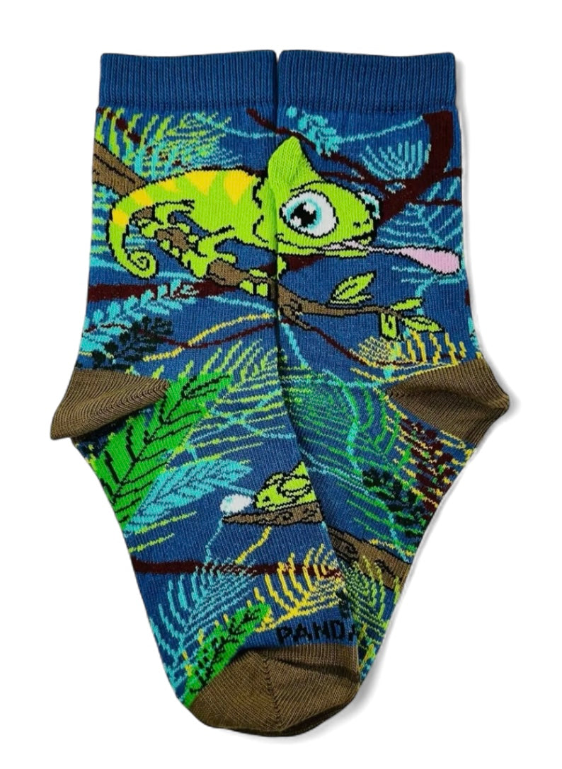CHAMELEON Unisex Kids Socks (Choose Size) Sock Panda Brand - Novelty Socks And Slippers