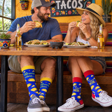 GO AWAY UNLESS YOU HAVE TACOS MEN’S SOCKS FABDAZ BRAND