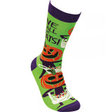 GIVE ME ALL THE TREATS Adult Unisex HALLOWEEN Socks Primitives By Kathy Brand - Novelty Socks And Slippers