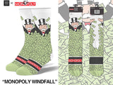 MONOPOLY Board Game Men’s WINDFALL OF CASH Socks ODD SOX Brand - Novelty Socks for Less